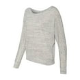 thumbnail image 1 of Bella-Canvas B8850 Womens Flowy Long Sleeve Off Shoulder T-Shirt - White Marble, Small, 1 of 3