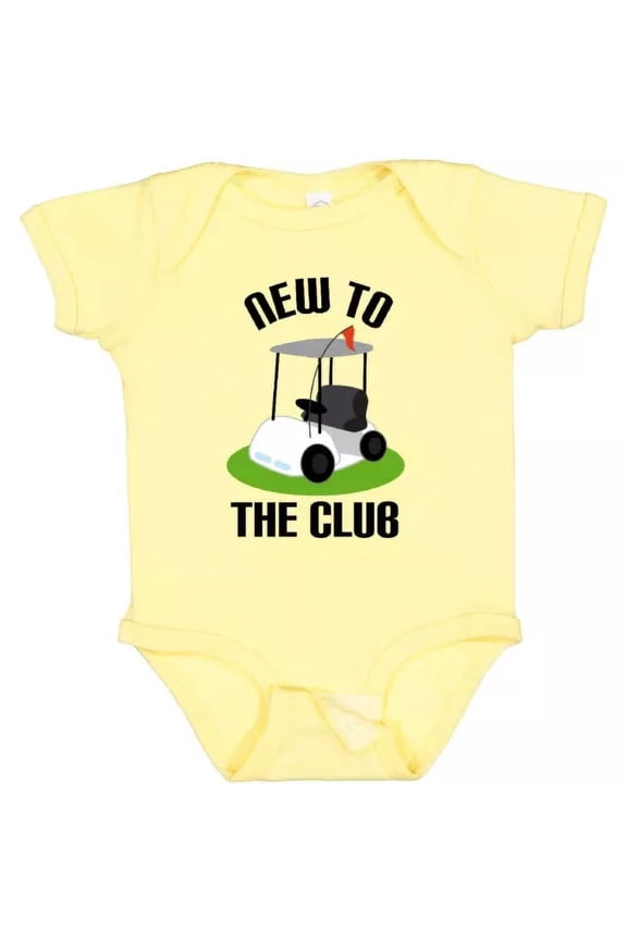 Bella Canvas Baby Golfing New To The Club Baby Shower Outfit Golfer Infant Bodysuit