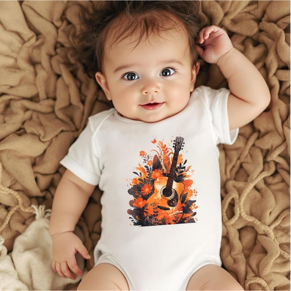 Bella Canvas Baby Guitar for Mic Fans Bodysuit