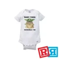thumbnail image 1 of Bella Canvas Baby Yoda Gerber Baby OnesieÂ® Cotton Unisex White Short Sleeve, 1 of 3