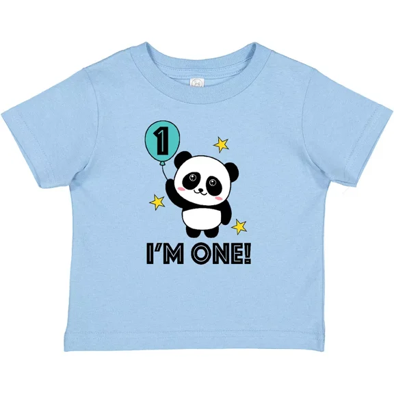 Bella Canvas Babys First Birthday Panda With Balloon Baby Toddler Shirt Year Old 1 Girl Toddler Shirt