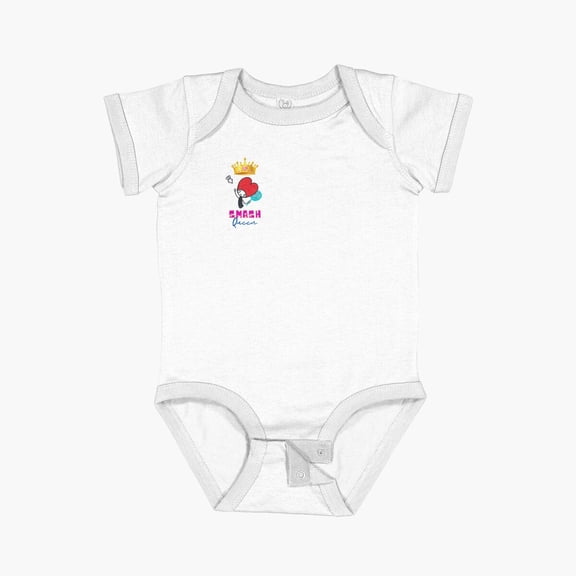 Bella Canvas Badminton Smash Queen Short Sleeve Baby One-Piece Newborn Gender Neutral Outfit, Baby Boy Or Girl Bodysuit, Birrthday Gifts