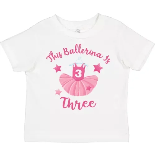 Bella Canvas Ballerina 3rd Birthday Toddler Toddler Shirt Party Ballet Dance Little Prima