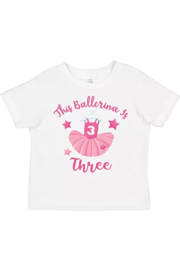 Bella Canvas Ballerina 3rd Birthday Toddler Toddler Shirt Party Ballet Dance Little Prima