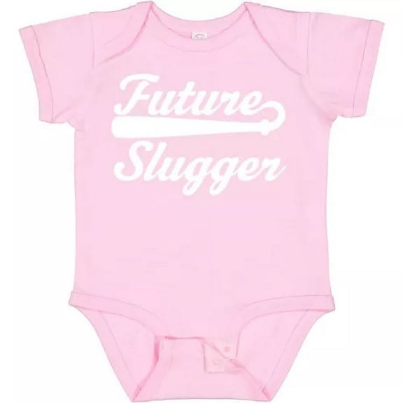 Bella Canvas Baseball Future Slugger Infant Creeper Sports Player Kids Bat Slogan Bodysuit