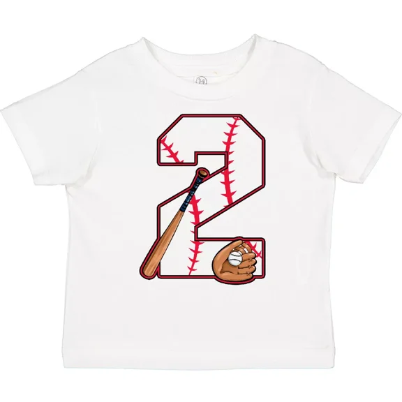 Bella Canvas Baseball Second Birthday- Two Years Old Toddler Shirt Birthdays 2nd Toddler Shirt