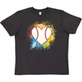 thumbnail image 1 of Bella Canvas Baseball Sports Heart Ball Team Apparel Kids Child Toddler Shirt, 1 of 3