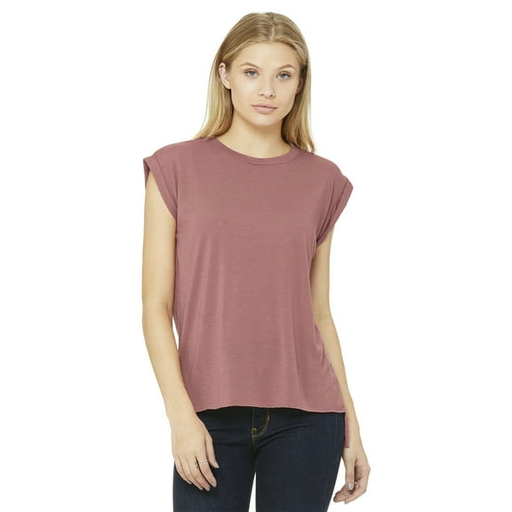 Bella   Canvas Be 8804 Lad Flwy Mscl T W/Cuff