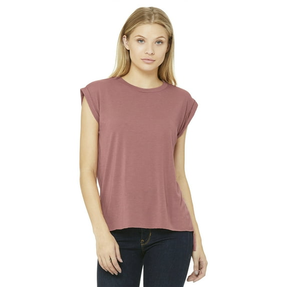 Bella + Canvas Be 8804 Lad Flwy Mscl T W/Cuff