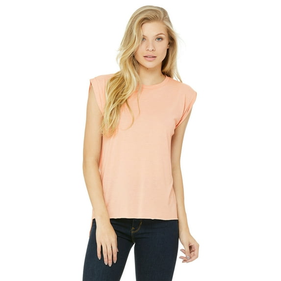 Bella + Canvas Be 8804 Lad Flwy Mscl T W/Cuff