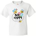 thumbnail image 1 of Bella Canvas Bee Happy With Flowers Children Bees I Love Lover Honey Toddler Shirt, 1 of 3