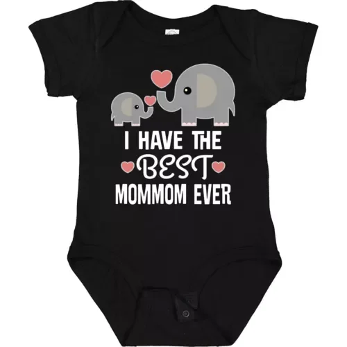Bella Canvas Best Mommom Ever Grandchild Baby Bodysuit From Boys Grandson Girls Bodysuit