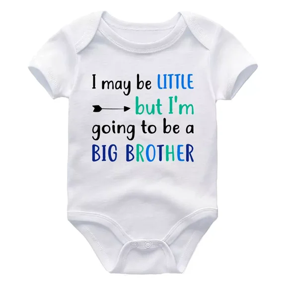 Bella Canvas Big Brother Baby Tshirt Bodysuit I many be little Big Bro Pregnancy Announcement