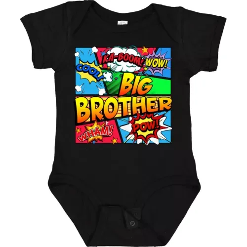 Bella Canvas Big Brother Comic Book Infant Creeper Superhero One-piece Bodysuit
