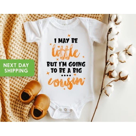 Bella Canvas Big Cousin Onesie, I May Be Little But I'm Going To Be A Big Cousin Onesie, Cute Baby Onesie, Reveal Onesie, New Cousin Baby Bodysuit