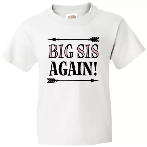 Bella Canvas Big Sis Again Sister Announcement Reveal Childs Clothing Toddler Shirt