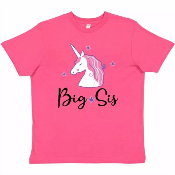 Bella Canvas Big Sis Unicorn Girls Sister Announcement Childs Cute Toddler Shirt