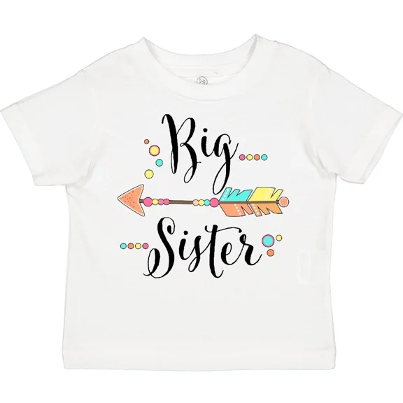 Bella Canvas Big Sister- Dots And Arrow Toddler Shirt Siblings Sisters New Future Toddler Shirt