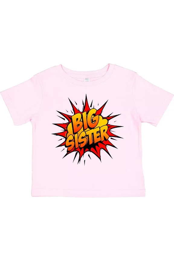 Bella Canvas Big Sister Super Hero Toddler Shirt Superhero Comic Book Gift Child Toddler Shirt
