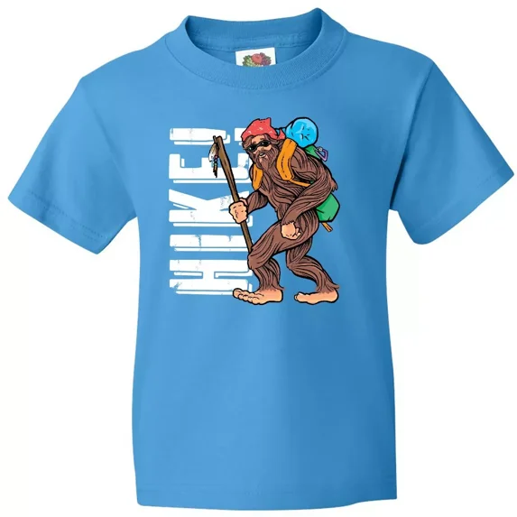 Bella Canvas Bigfoot Trail Hike! Hiking Sasquatch Toddler T-Shirt Camping Hide Seek