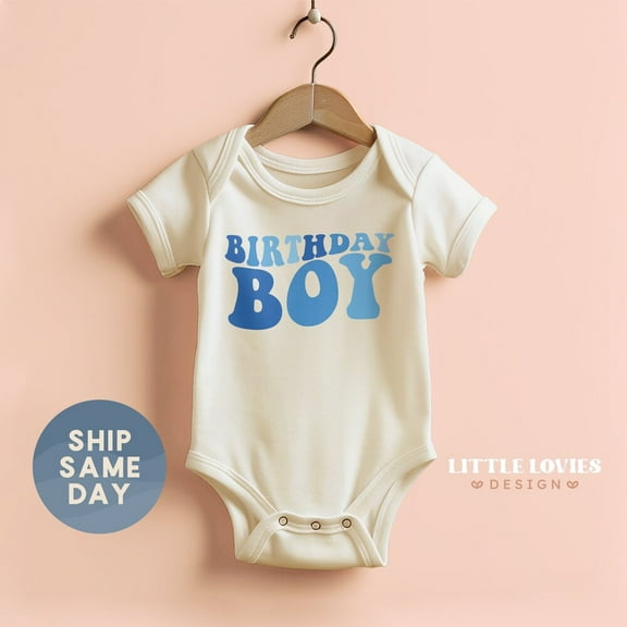 Bella Canvas with Birthday Boy, First Birthday Gift For Baby Boy, One Year Old Baby Birthday Apparel, 1St Birthday, Cute Baby Boy or Girl Bodysuit Gift