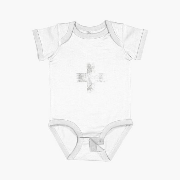 Bella Canvas Black And White Swiss Cross Short Sleeve Baby One-Piece Newborn Gender Neutral Outfit, Baby Boy Or Girl Bodysuit, Birrthday Gifts