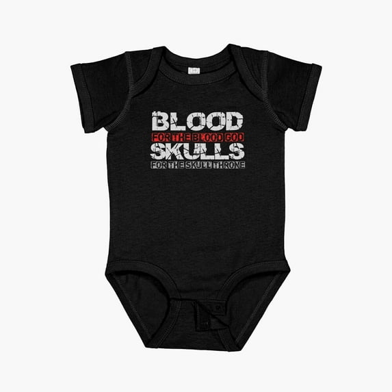 Bella Canvas Blood For The Blood God, Skulls For The Skull Throne Print Short Sleeve Baby One-Piece Newborn Gender Neutral Outfit, Baby Boy Or Girl Bodysuit, Birrthday Gifts