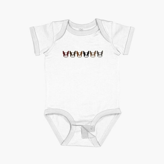 Bella Canvas Boston Terriers! Black And White Bostons, Brindle, Gray, Brown, And Seal Bosties Short Sleeve Baby One-Piece Newborn Gender Neutral Outfit, Baby Boy Or Girl Bodysuit, Birrthday Gifts