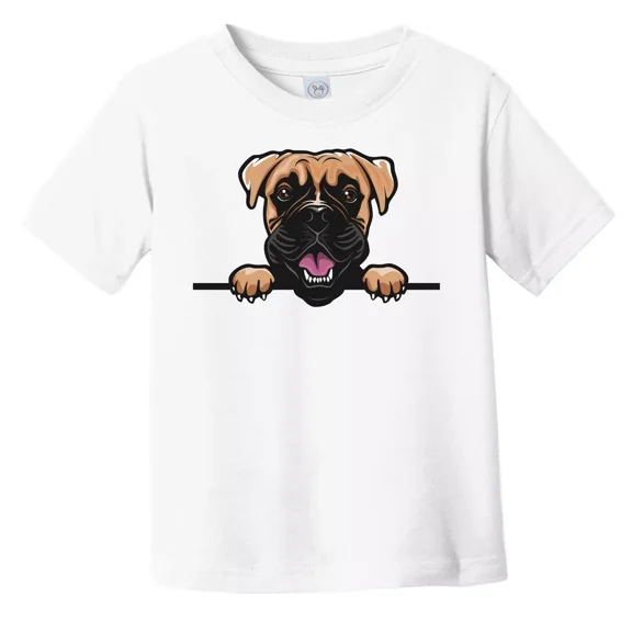 Bella Canvas Boxer Dog Breed Popping Up Cute Toddler T-Shirt