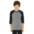 thumbnail image 1 of Bella & Canvas Boy's 3/4 Sleeve Baseball T-Shirt, 1 of 3