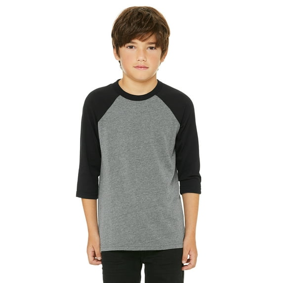 Bella & Canvas Boy's 3/4 Sleeve Baseball T-Shirt