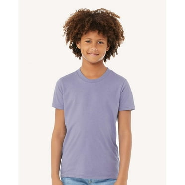 Bella Canvas Boy's Short Sleeve Tee Medium Blue Triblend