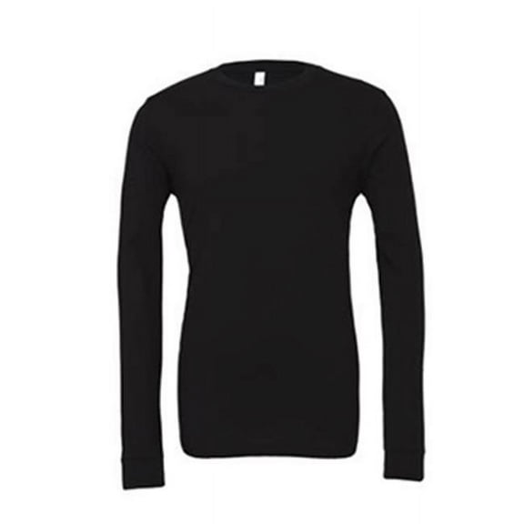 Bella-Canvas C3501 Mens Jersey Long Sleeve Tee - Black - Large