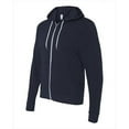 thumbnail image 1 of Bella-Canvas C3739 Unisex Poly-Cotton Fleece Full-zip Hoodie, Navy, Large, 1 of 1