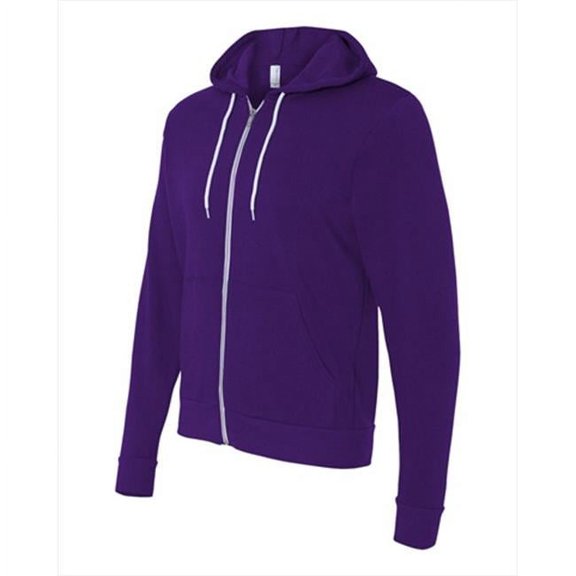 Bella-Canvas C3739 Unisex Poly-Cotton Fleece Full-zip Hoodie - Team Purple - Medium