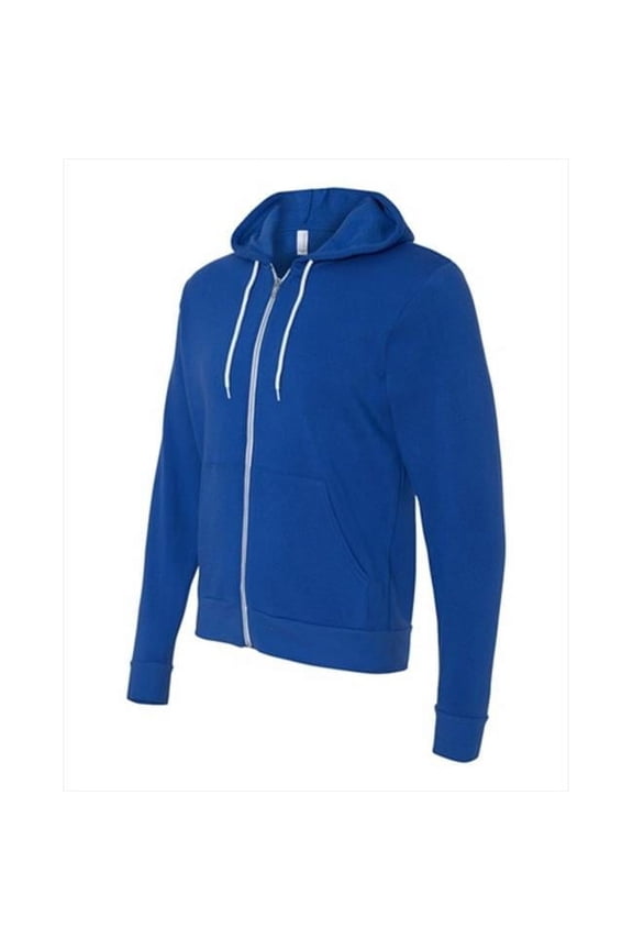 Bella-Canvas C3739 Unisex Poly-Cotton Fleece Full-zip Hoodie - True Royal - Small