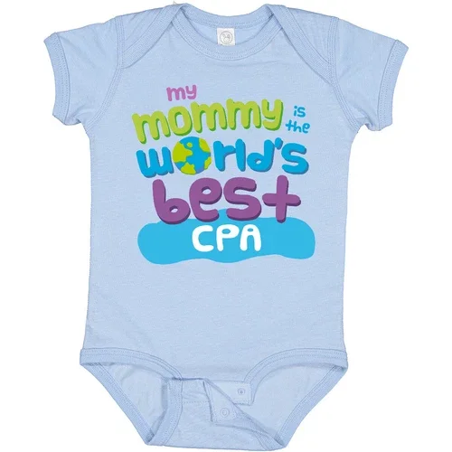 Bella Canvas CPA Mom Quote Baby Accountant Worlds Best My Is Mommy Kids Bodysuit
