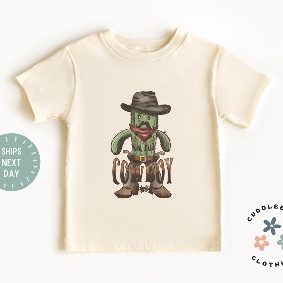 Bella Canvas Cact Cowboy Kids Shirt, Cute Western Cowboy Cact Kids Tee, Gift for Boy, Birthday Boy, Toddler Boy Tee, Funny Kids Shirt