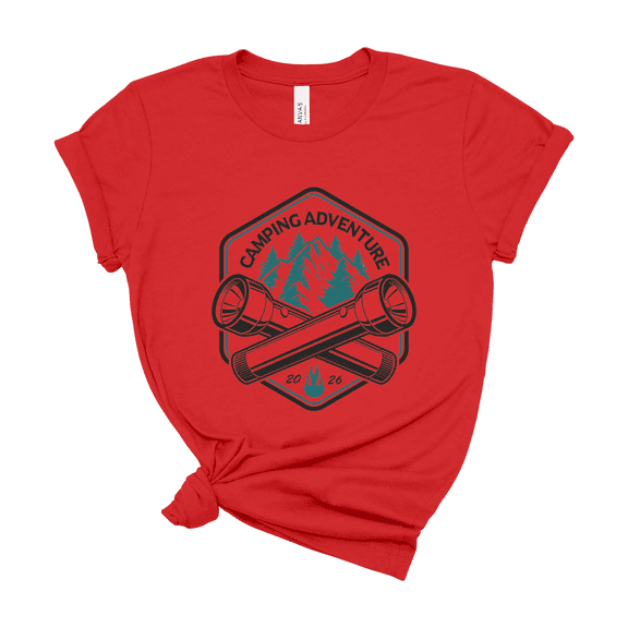 Bella Canvas Camping Adventure 2026 Graphic Print Cotton T-Shirt