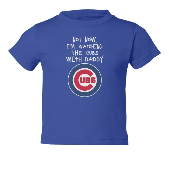 Bella Canvas Chicago Watching With Daddy Kids Toddler Boys & Girls Shirt, Gift for Baby or Kids