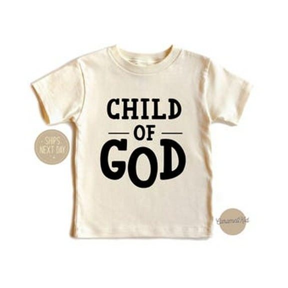 Bella Canvas Child of God Toddler Bible Verse Christian Baby Natural Religious Jesus Cute Religious Kids Toddler Shirt