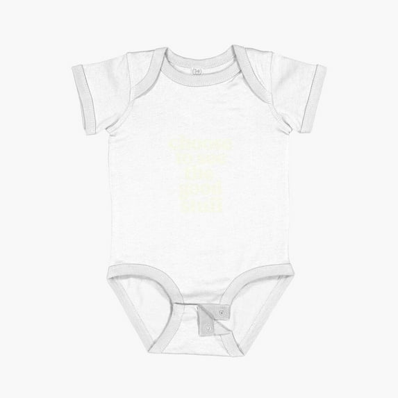 Bella Canvas Choose To See The Good Stuff In Black And White Short Sleeve Baby One-Piece Newborn Gender Neutral Outfit, Baby Boy Or Girl Bodysuit, Birrthday Gifts