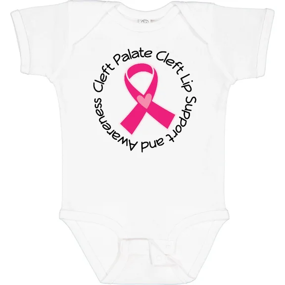 Bella Canvas Cleft Palate Cleft Lip Awareness Ribbon Infant Creeper Support Hot Day Baby Bodysuit