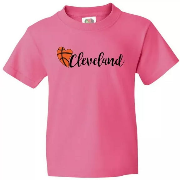 Bella Canvas Cleveland With A Basketball Heart Toddler T-Shirt Land Cavs Cavaliers