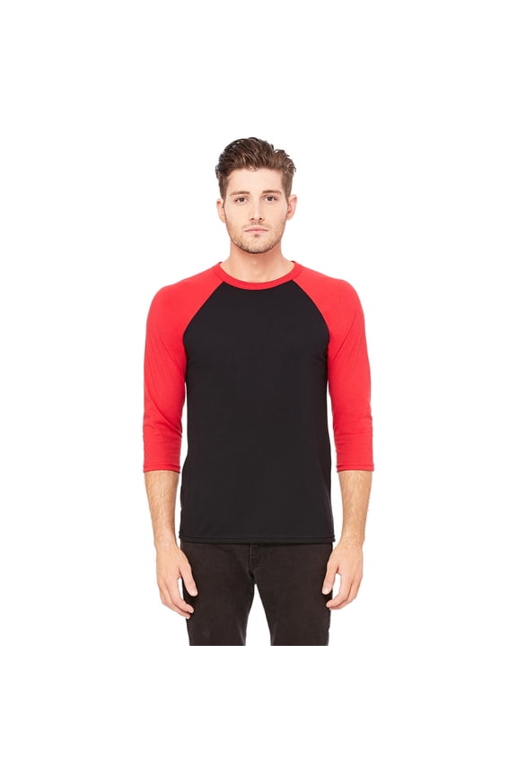 Bella + Canvas Cn 3200 3/4 Slv Bsebl Rgln Tee