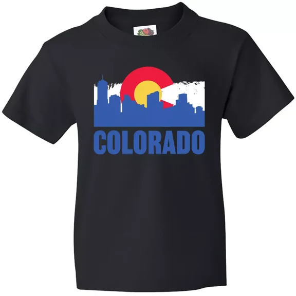 Bella Canvas Colorado Flag And Skyline State Home Born City For Jmg Toddler Shirt