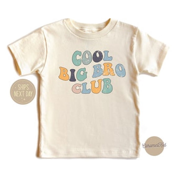 Bella Canvas Cool Big Bro Club Retro Big Bro Club Bodysuit, Big Bro Toddler Big Bro Vibes in the Cool Club, Baby Announcement Toddler Shirt