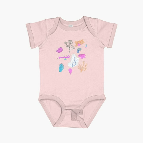 Bella Canvas Corals Short Sleeve Baby One-Piece Newborn Gender Neutral Outfit, Baby Boy Or Girl Bodysuit, Birrthday Gifts