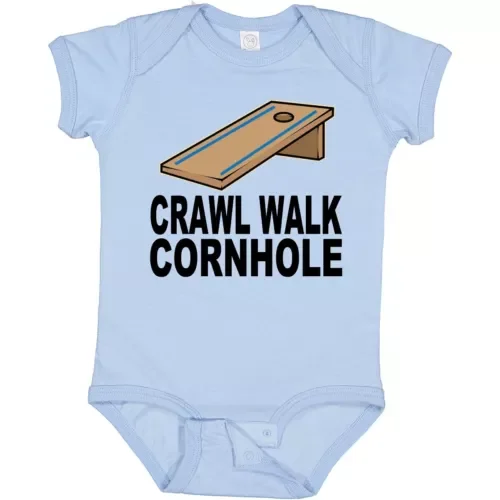 Bella Canvas Crawl Walk Cornhole Baby Sports Hobby Childs One-piece Infant Bodysuit