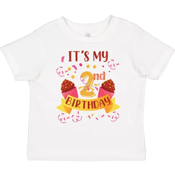 Bella Canvas Cupcakes And Confetti 2nd Birthday Toddler Shirt 2 Kids Yo Girl Boy Toddler Shirt